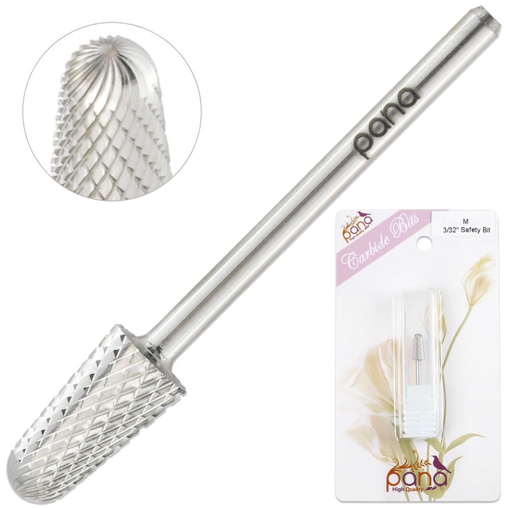 Professional Silver Safety Carbide Nail Drill Bit Medium Grit