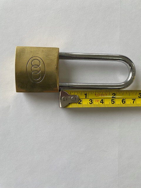 LONG SHACKLE BRASS BODY PADLOCK