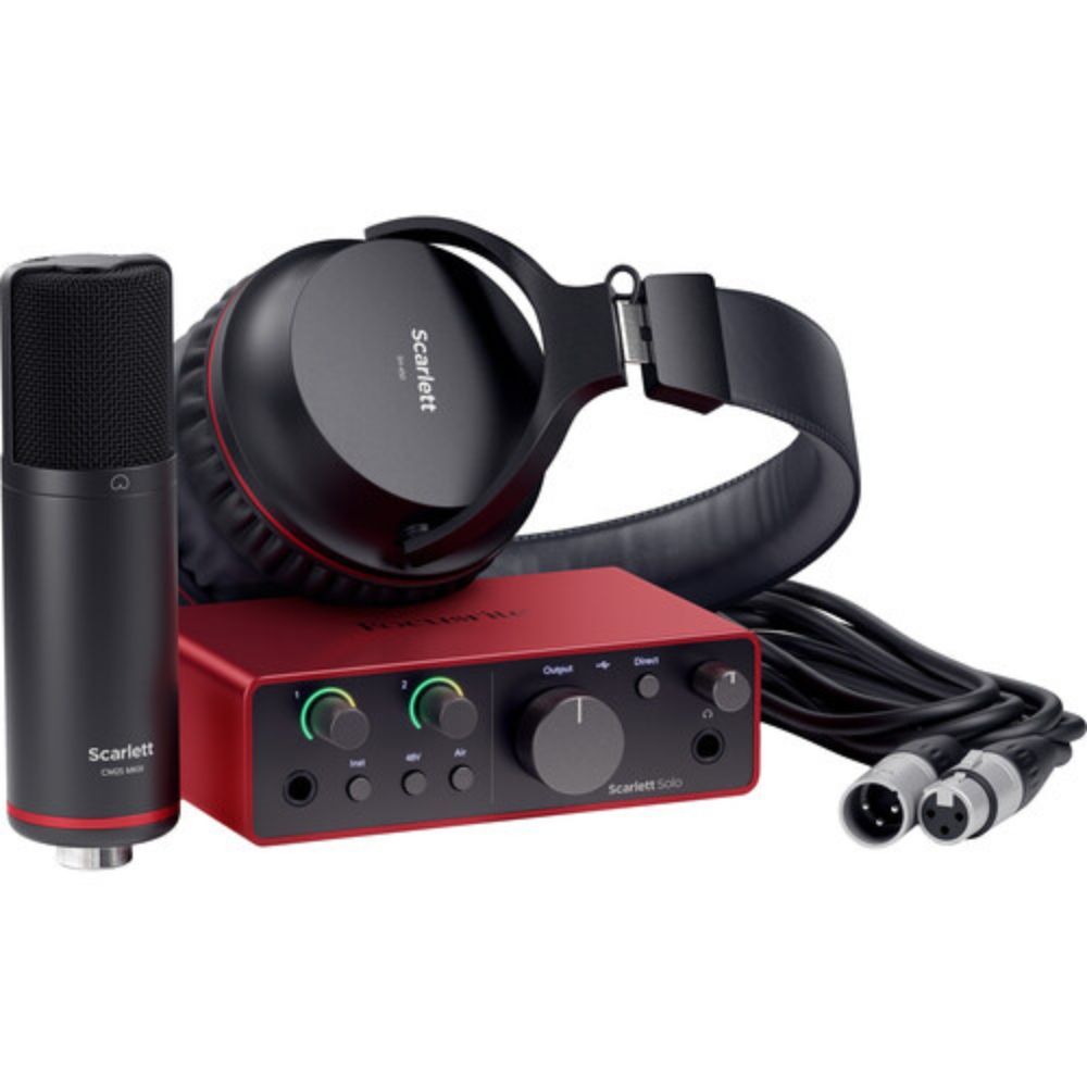 Focusrite Scarlett Solo Studio USB-C Audio Interface with Micro and Headphone