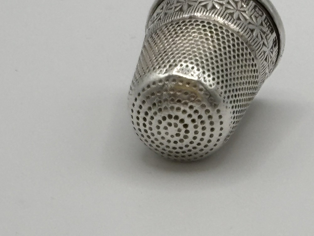 A Charles Horner Silver Thimble 1901 Chester Hallmark, Punched Dome