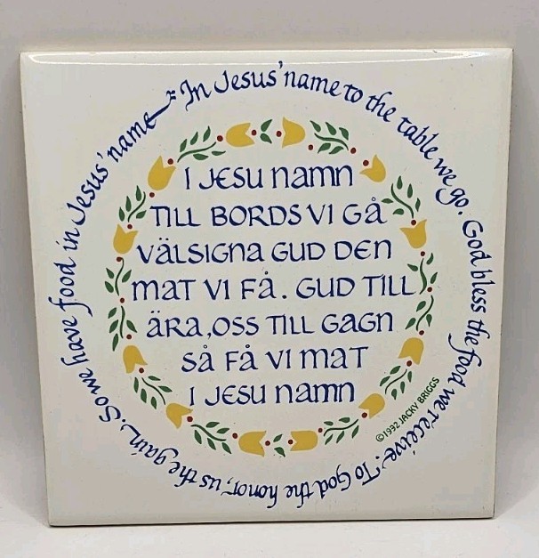 Jacky Briggs Swedish Table Prayer Tile