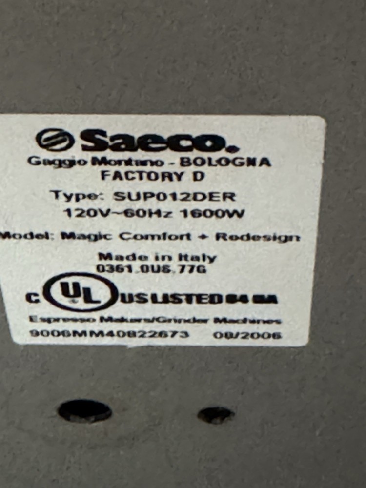 Saeco Magic Comfort Plus Super Automatic Espresso Machine Tested and Works