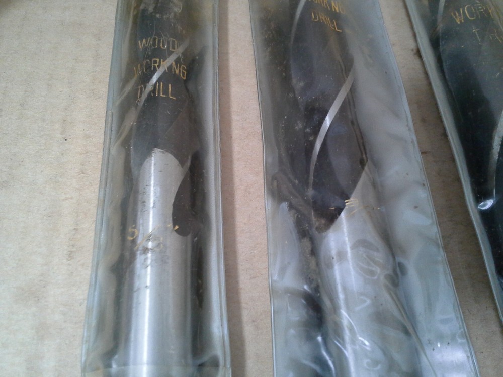 4PC. AMT Wood Working Drill Bits 5/8", 3/4", 7/8", 1". VGC