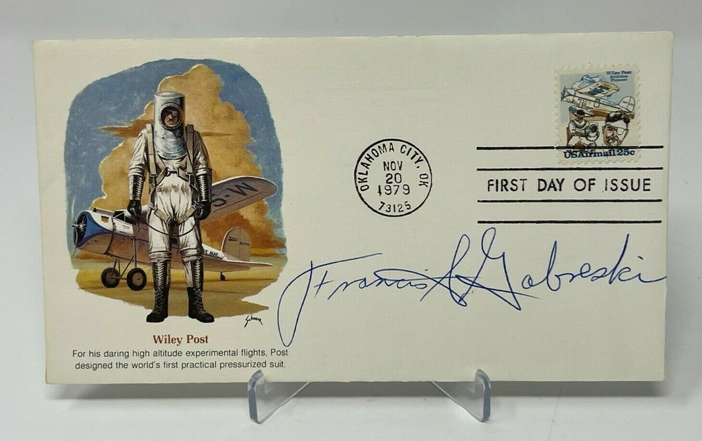 Francis Gabreski Signed First Day Cover JSA COA
