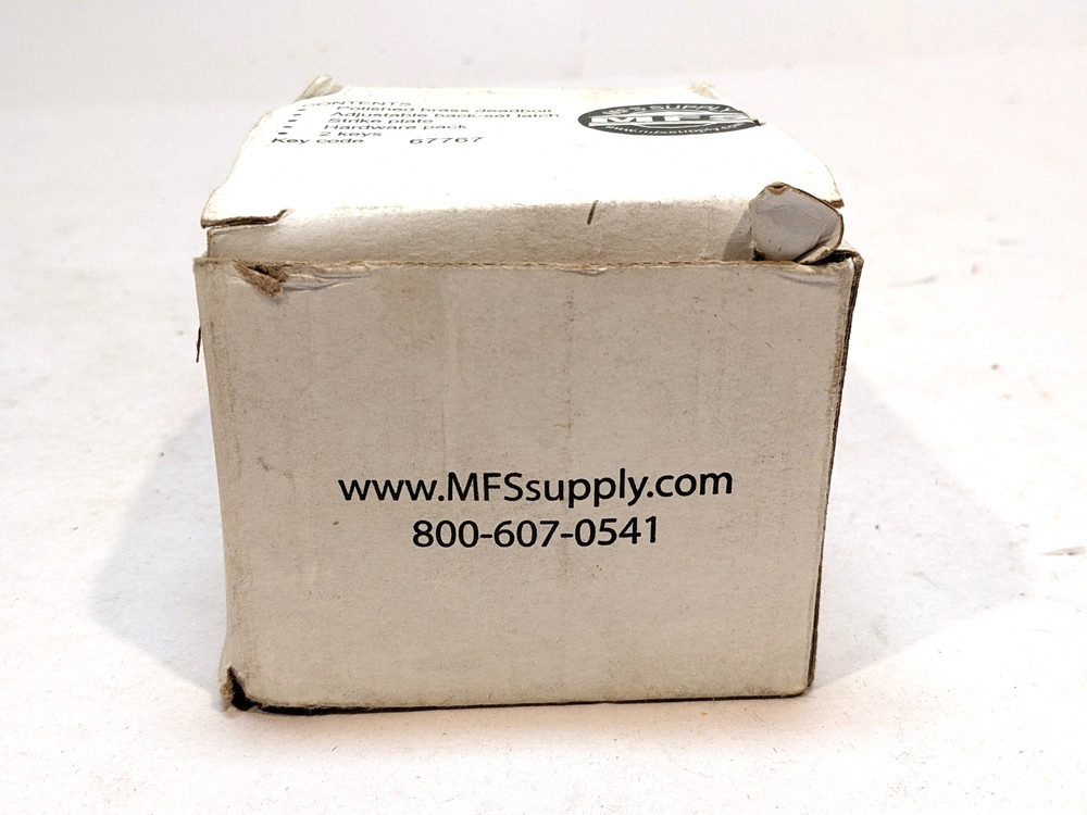 MFS Supply Polished Brass Single Cylinder Deadbolt Adjustable Backset