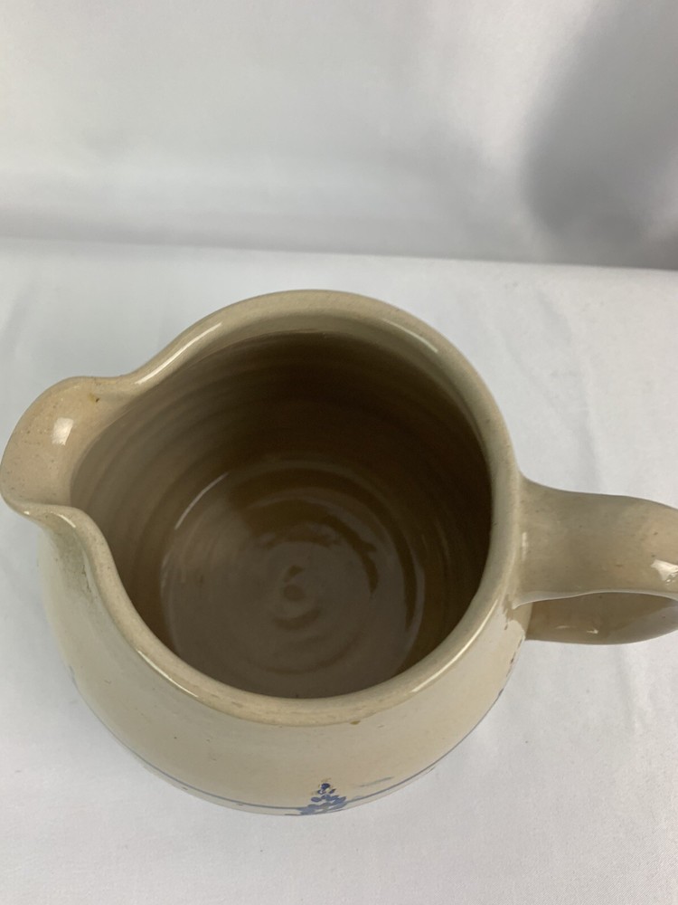 Texas Bluebonnet Ceramic Pitcher Flowers 1 Quart Handle Stoneware Hand Painted