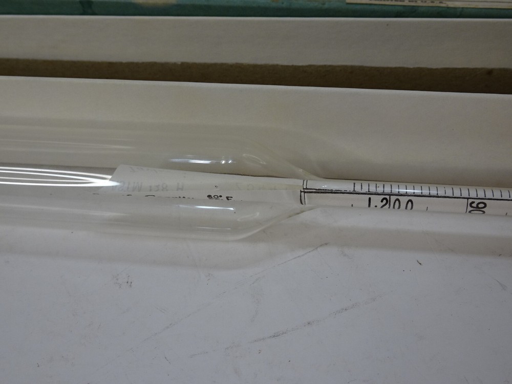 VINTAGE TAYLOR HYDROMETER SPECIFIC GRAVITY ASTM No. 128H *