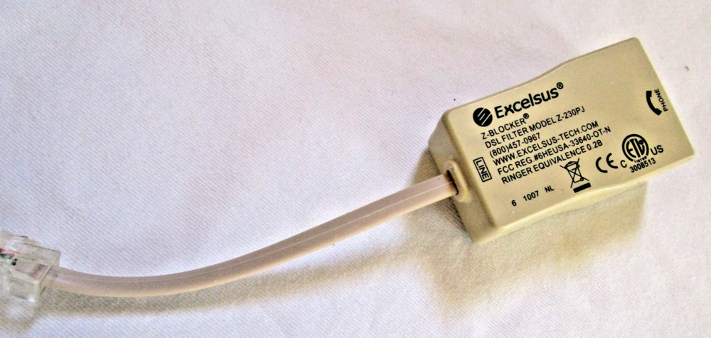 ⭐️⭐️⭐️⭐️⭐️Excelsus Z-Blocker DSL Filter Model Z-230PJ TESTED WORKING