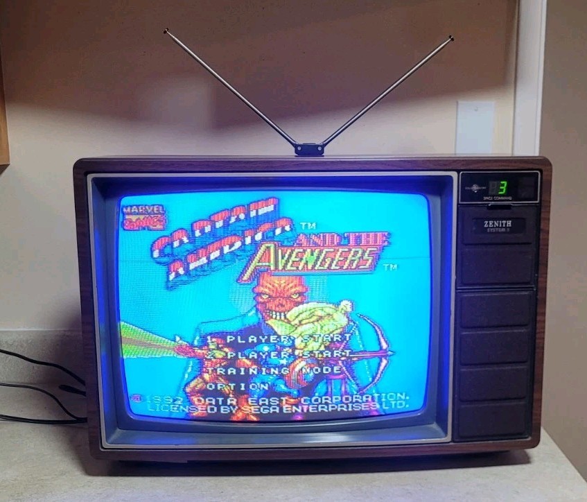 1985 Zenith SA1927W System 3 Space Command 19" CRT TV