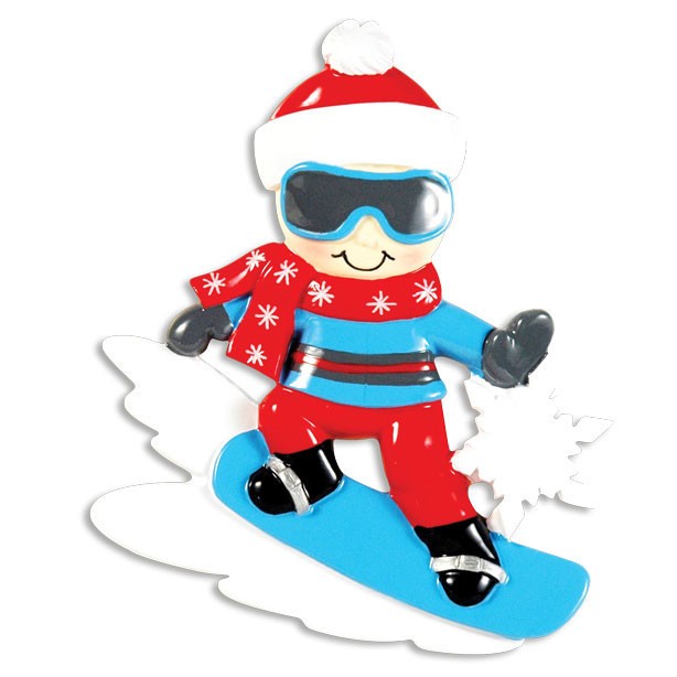 Snow Board  Personalized Christmas Tree Ornament