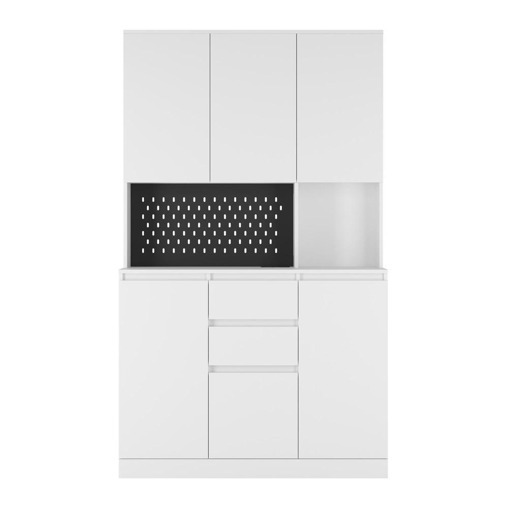 Freestanding Kitchen Storage Sideboard with 3 AC Outlets