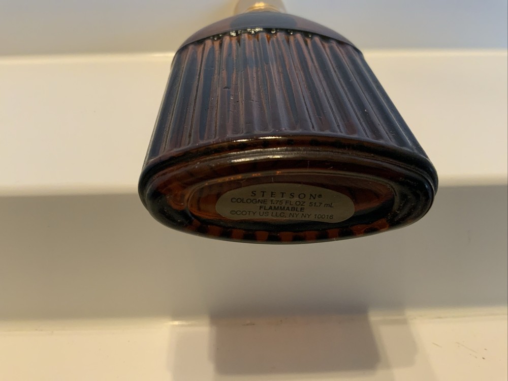 Vintage Perfume Bottle STETSON 1.75 OZ. 5” Tall Empty
