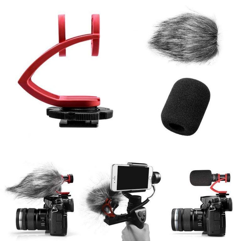 Mini On-Camera Directional Shotgun Mic (Red) - CoMica