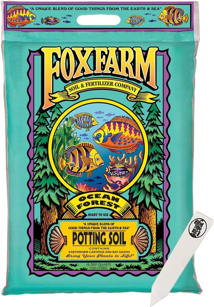 Foxfarm Ocean Forest Potting Soil 12 Quart Organic Planting Soil Solution