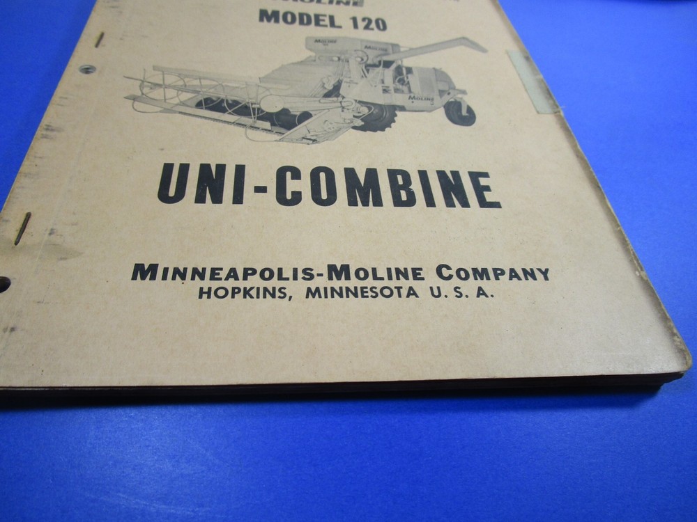 REPAIR CATALOG MOLINE MODEL UNI-COMBINE R-2014