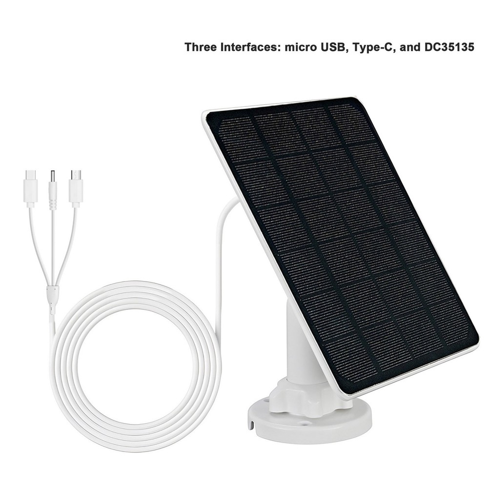 Designed-3-In-1 Solar Panel for Ring Spotlight Security Cam Battery Charger