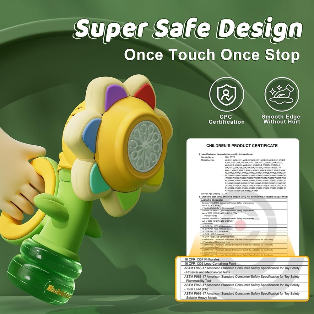 Bubble Machine, Automatic Bubble Maker, Portable Battery Operated Bubble Toys