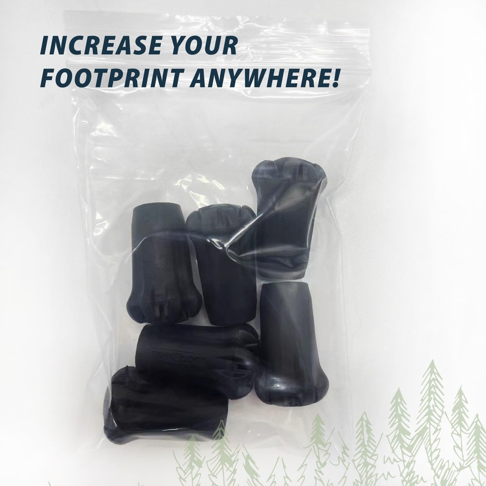 Trekking Pole Tips Replacement 6pc Pack for Enhanced Stability and Grip