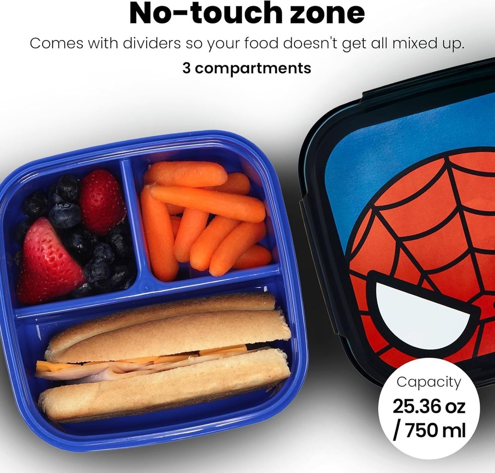 Bento Box Yoobi x Marvel Spider-Man Ice Pack 3 Compartments