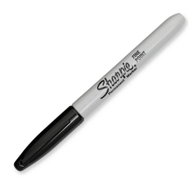 Sharpie Permanent Markers, Fine Point, Black, 2 Count