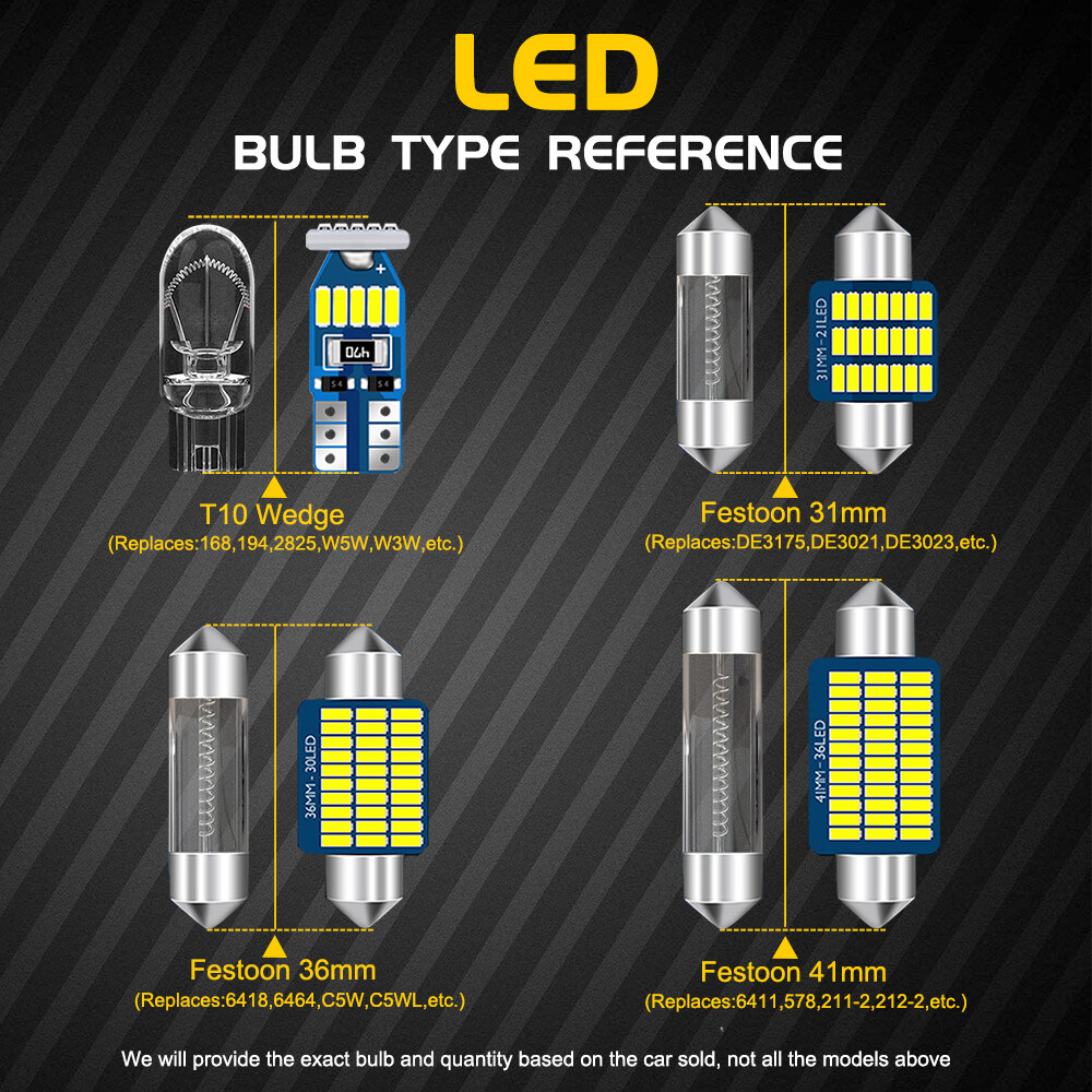 11PCS White Interior LED Lights Bulbs Package Kit For 2010-2013 Mazda 3 + TOOL