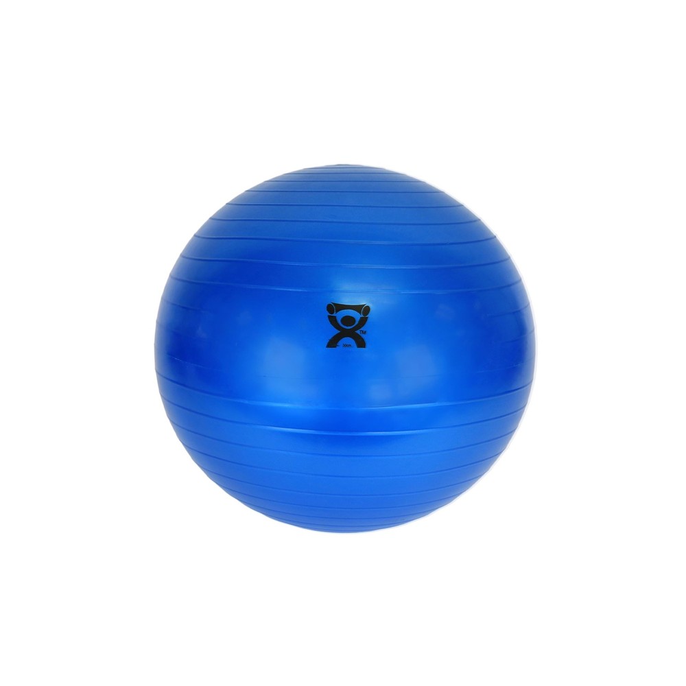 CanDo Inflatable Exercise Ball - Blue 11.8", Durable Extra Thick Non-Slip