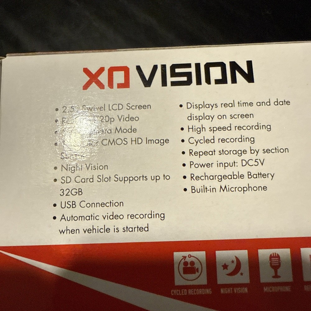 DP Audio Video 2.5" HD Dash Cam with Night Vision