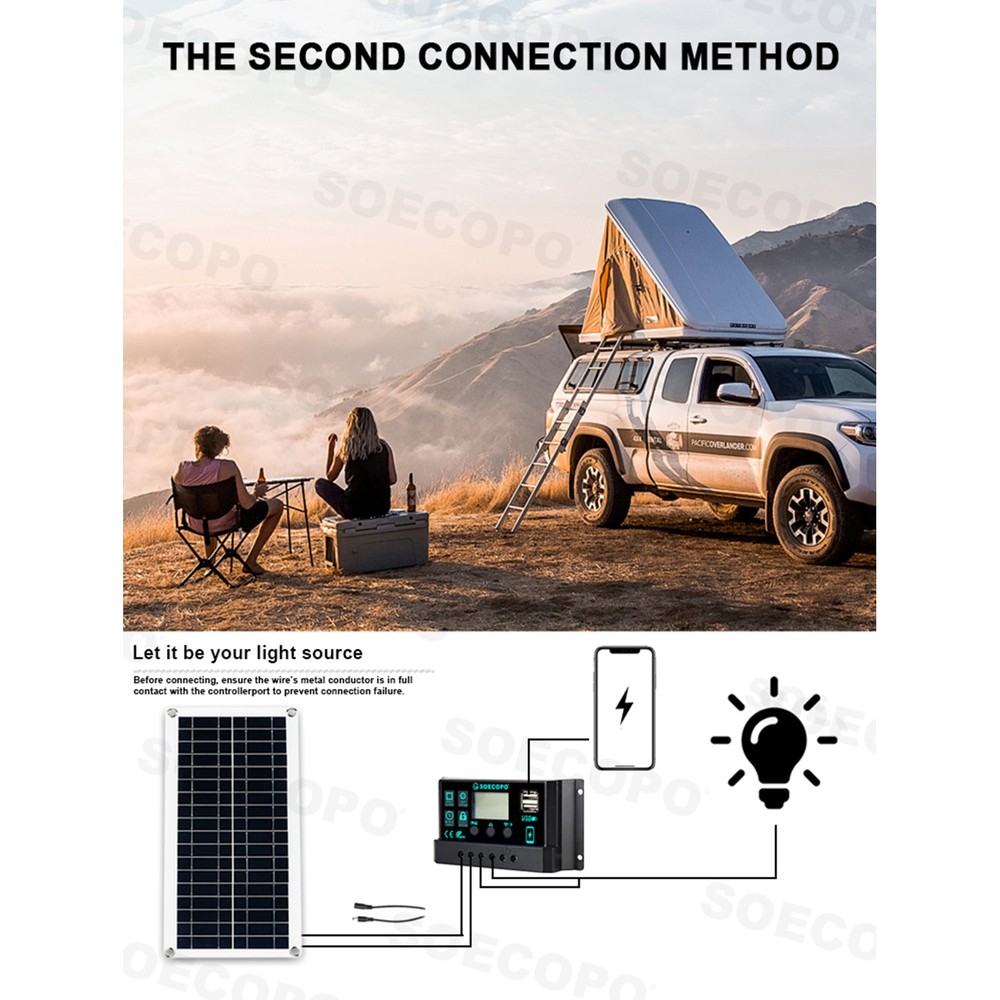 20000W Solar System with Panel | 100A Controller + 12V/24V to 110V/220V Inverter