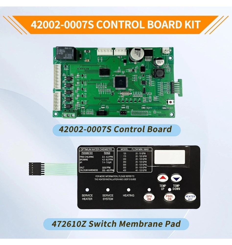42002-0007S Control Board Kit Replacement for Pentair MasterTemp