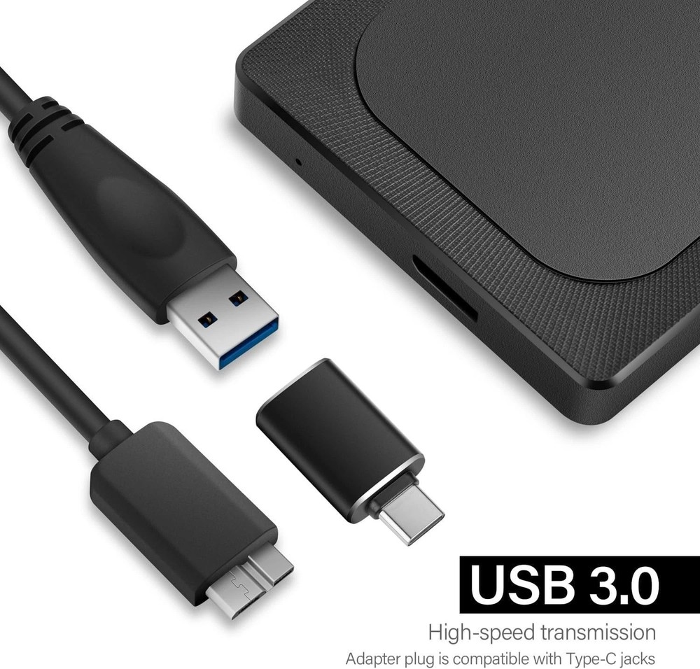 Lightweight 500GB USB 3.0 HDD - Plug and Play External Storage Solution