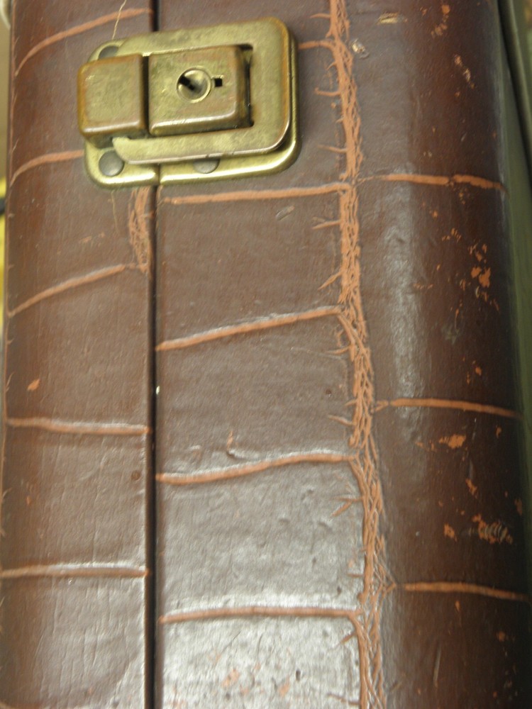 ALLIGATOR STYLE BROWN VIOLIN CASE