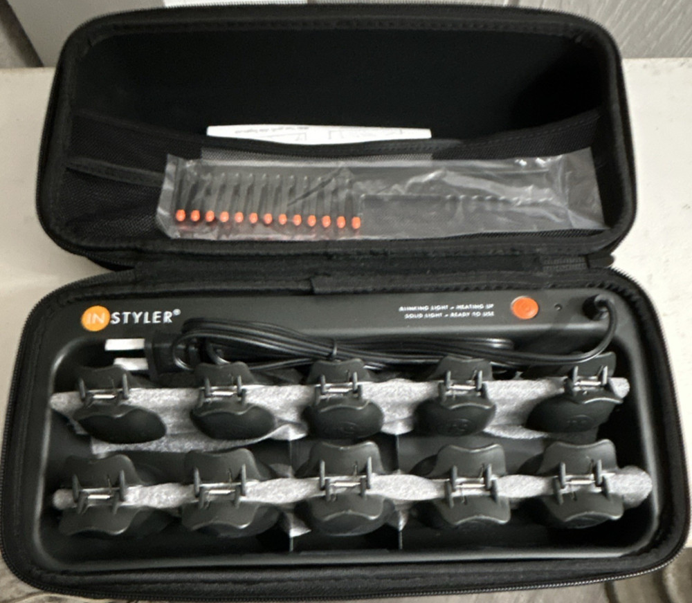 InStyler TopStyler Electric Hot Rollers Black Orange Indicator Light