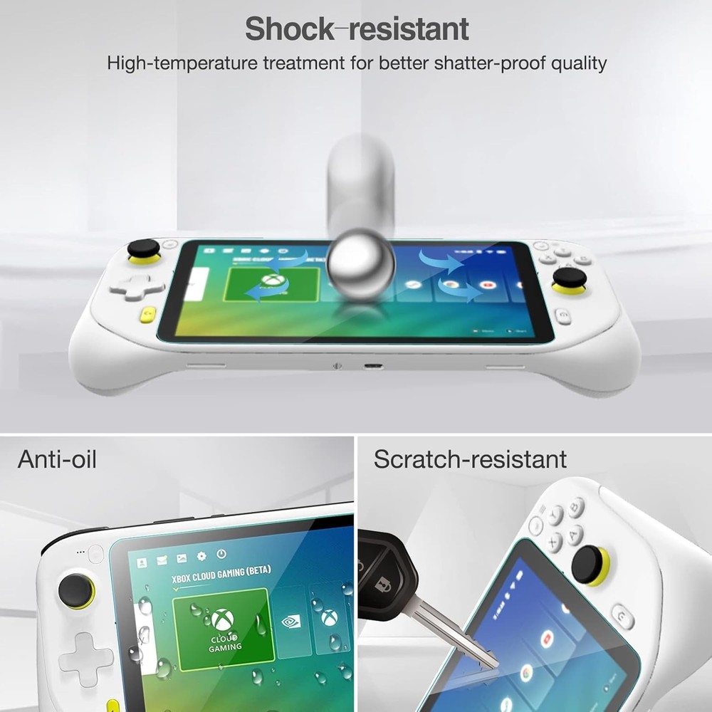 Tempered Glass Protector Set for Logitech G Cloud 7-Inch - 9H Scratch Resistance