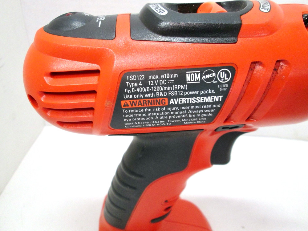 Black & Decker 12V Drill/Drivers - Models PS1200 & FSD122 - Tools Only