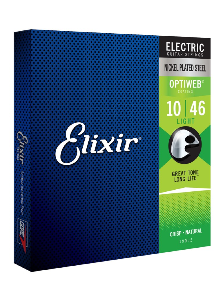 Elixir® 19052 Electric Strings with OPTIWEB® Coating, Light (.010-.046)