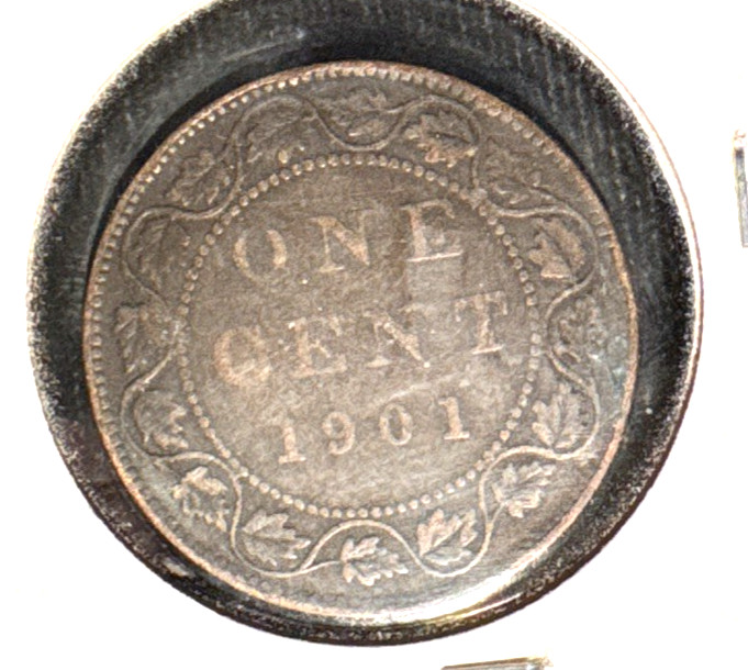 Canada 1901 large cent Km 7 VF (2)