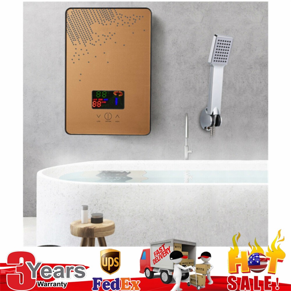 110V 4500W Instant Electric Tankless Hot Water Heater On Demand Whole House Neu