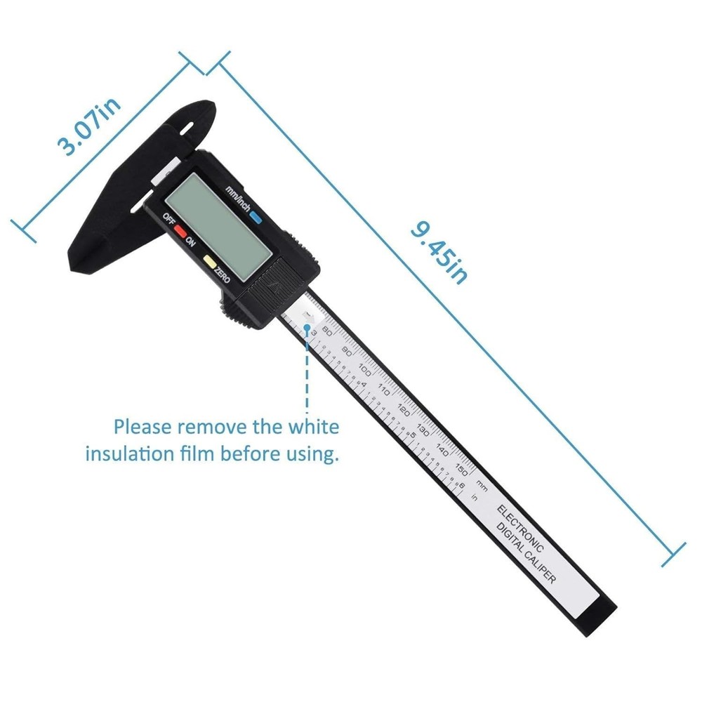 Versatile 0-6" Electronic Caliper with Auto-Off, Inch and Millimeter Conversion
