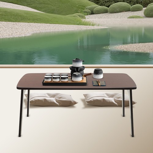 Folding Floor Table, Foldable Low Coffee Table, Portable Coffee Table for Sittin