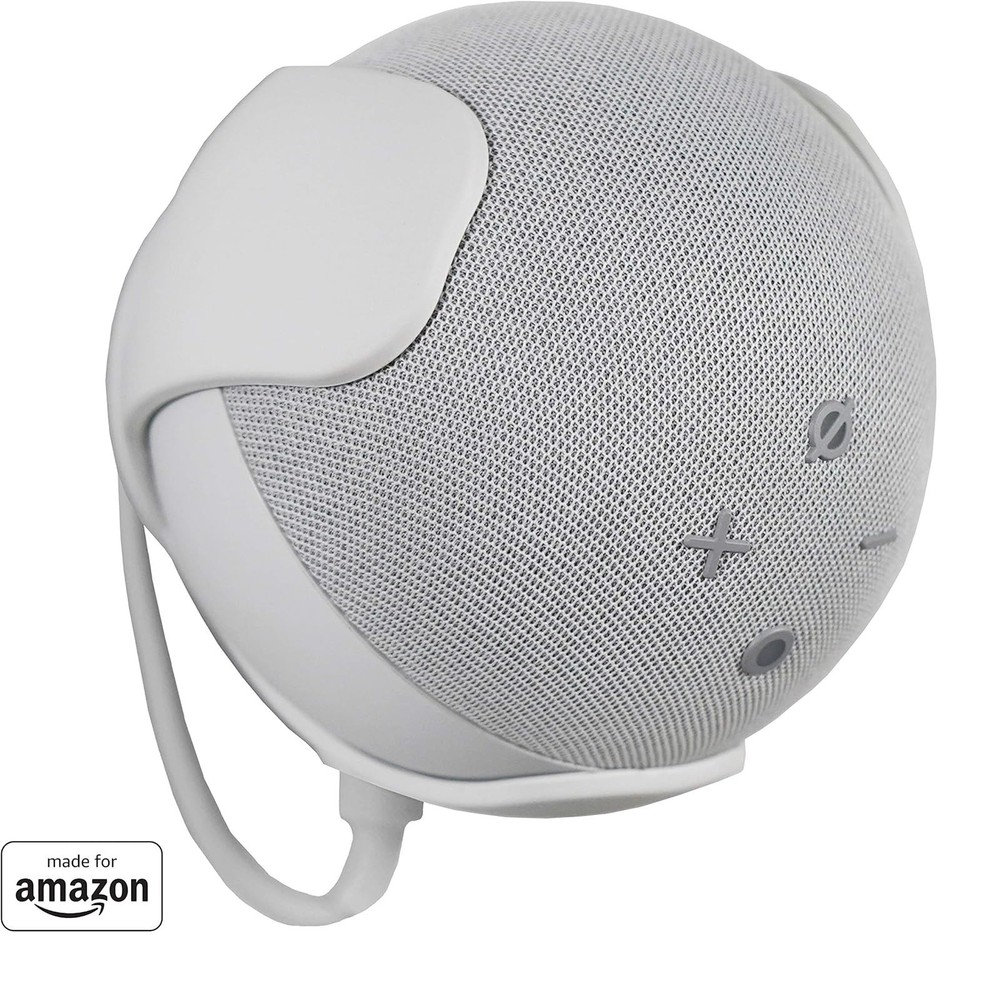 Made For Amazon Wall Mount, White, for Echo Dot (4th generation)