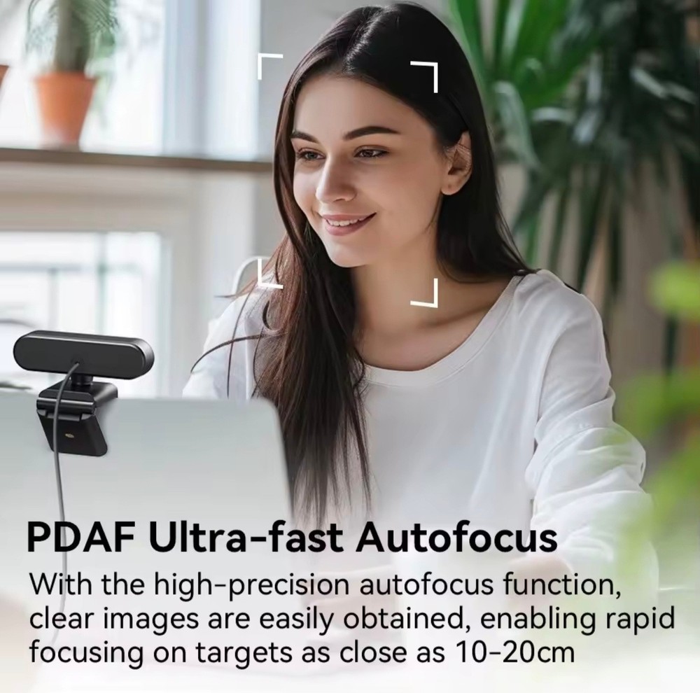 Webcam 1440P/4K Web Camera 1080P C60E Autofocus USB Computer Camera for Life