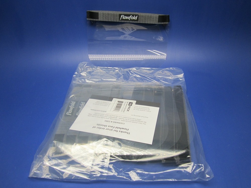 10 Pack Flowfold Face Shield Masks Protective Face Shields Full Face Clear