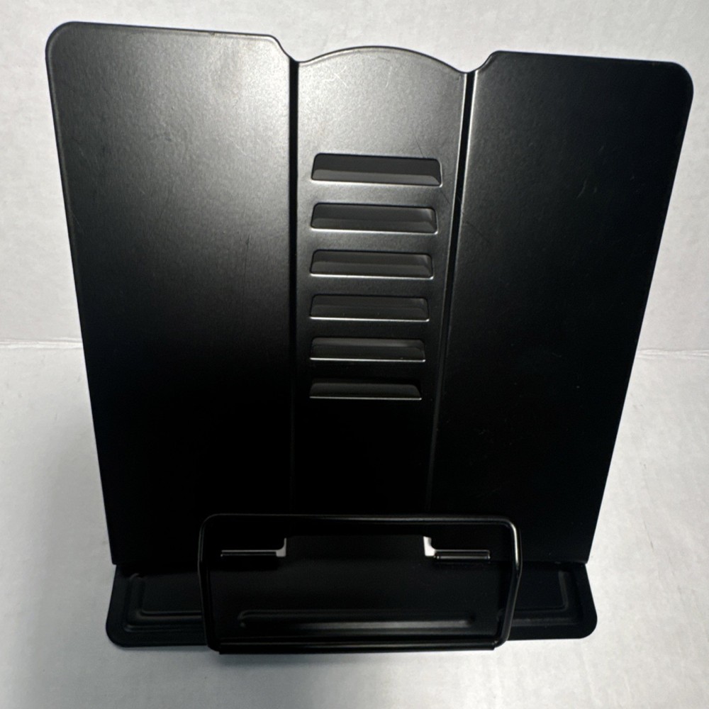 Black Metal Adjustable Foldable Hands Free Rectangle Book Stand