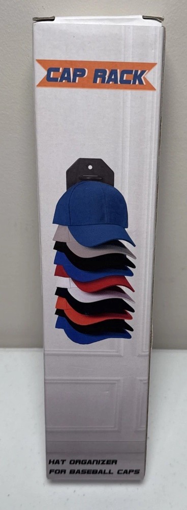 2Pack Hat Organizer, Wall Rack Holds 20 Caps, Strong Adhesive, 2 Mount Options