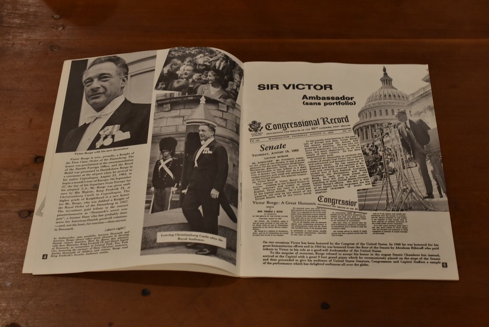 Rare 1965 VICTOR BORGE Signed Comedy In Music Program-PSA Authenticated