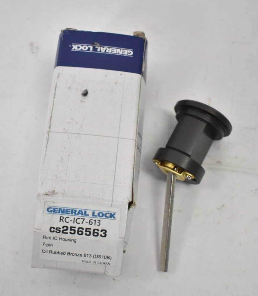 General Lock Rim Interchangeable Core Housing 7 Pin Rigid Tailpiece Solid Brass