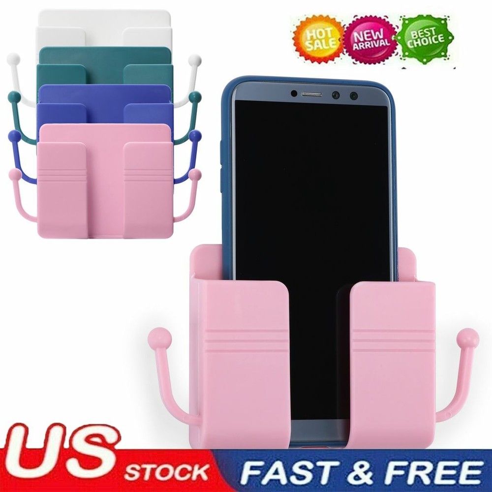 Wall Mounted Organizer Storage Box Phone Holder Plug Wall Charging Organizer US