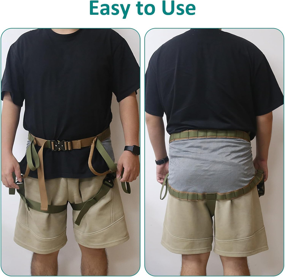 Saddle Hunting, Adjustable Tree Climbing Saddle with Carry Bag, Ultra-Large Comf