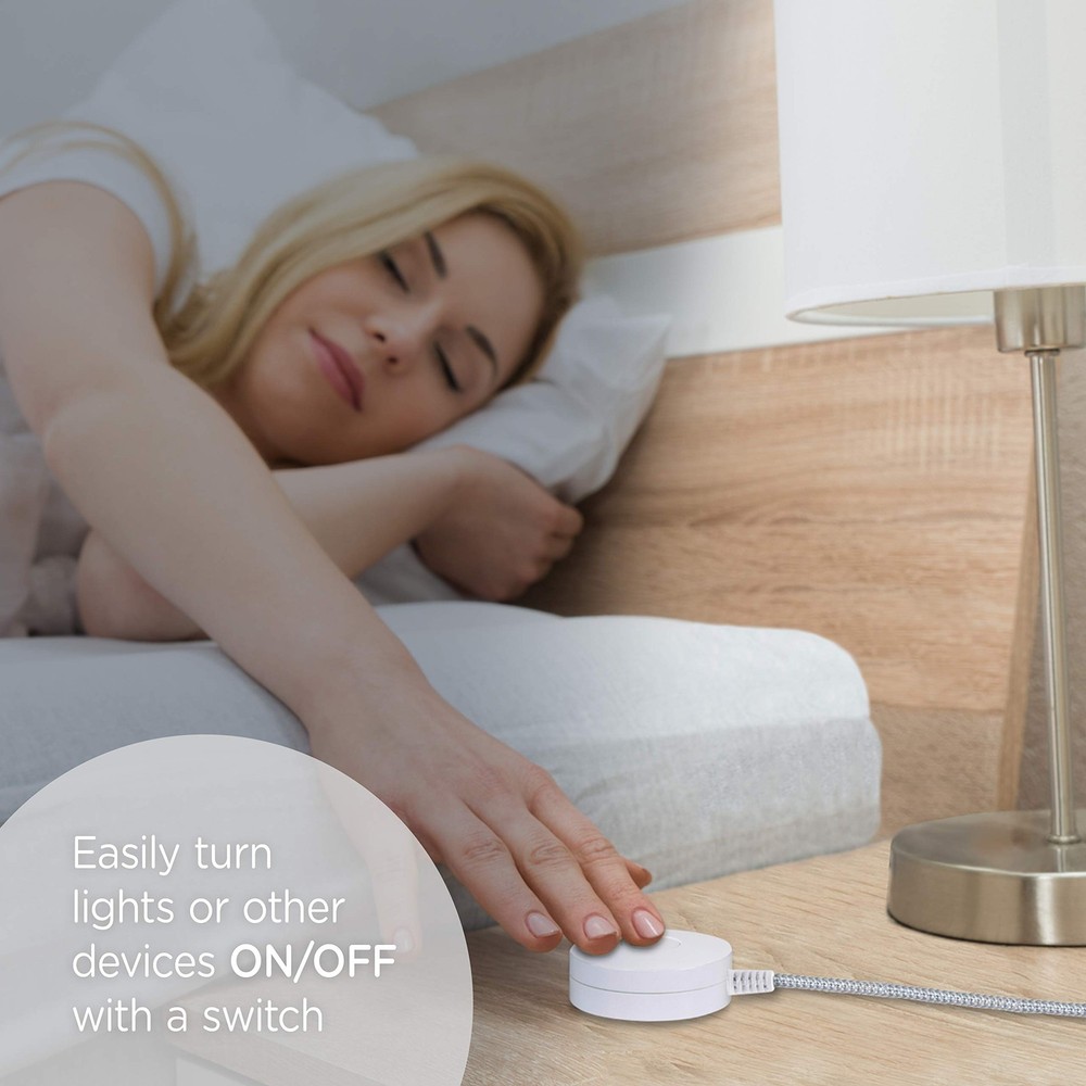 Cordinate Extension Cord with Switch On/Off Plug 2 Pack, 6 Ft 2 White