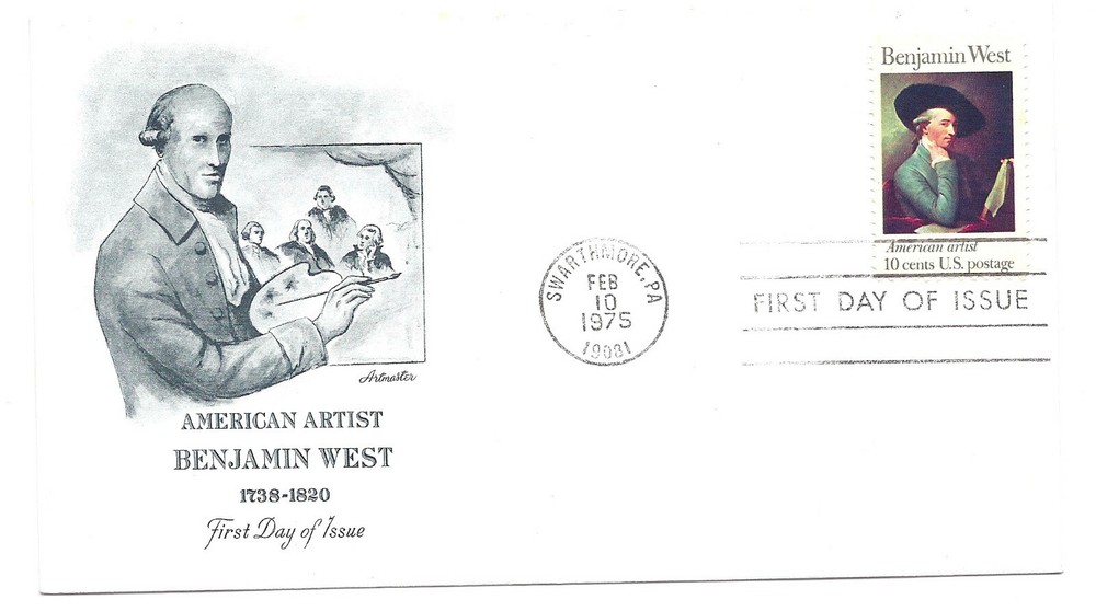 1553  Benjamin West American Painter, Artmaster FDC